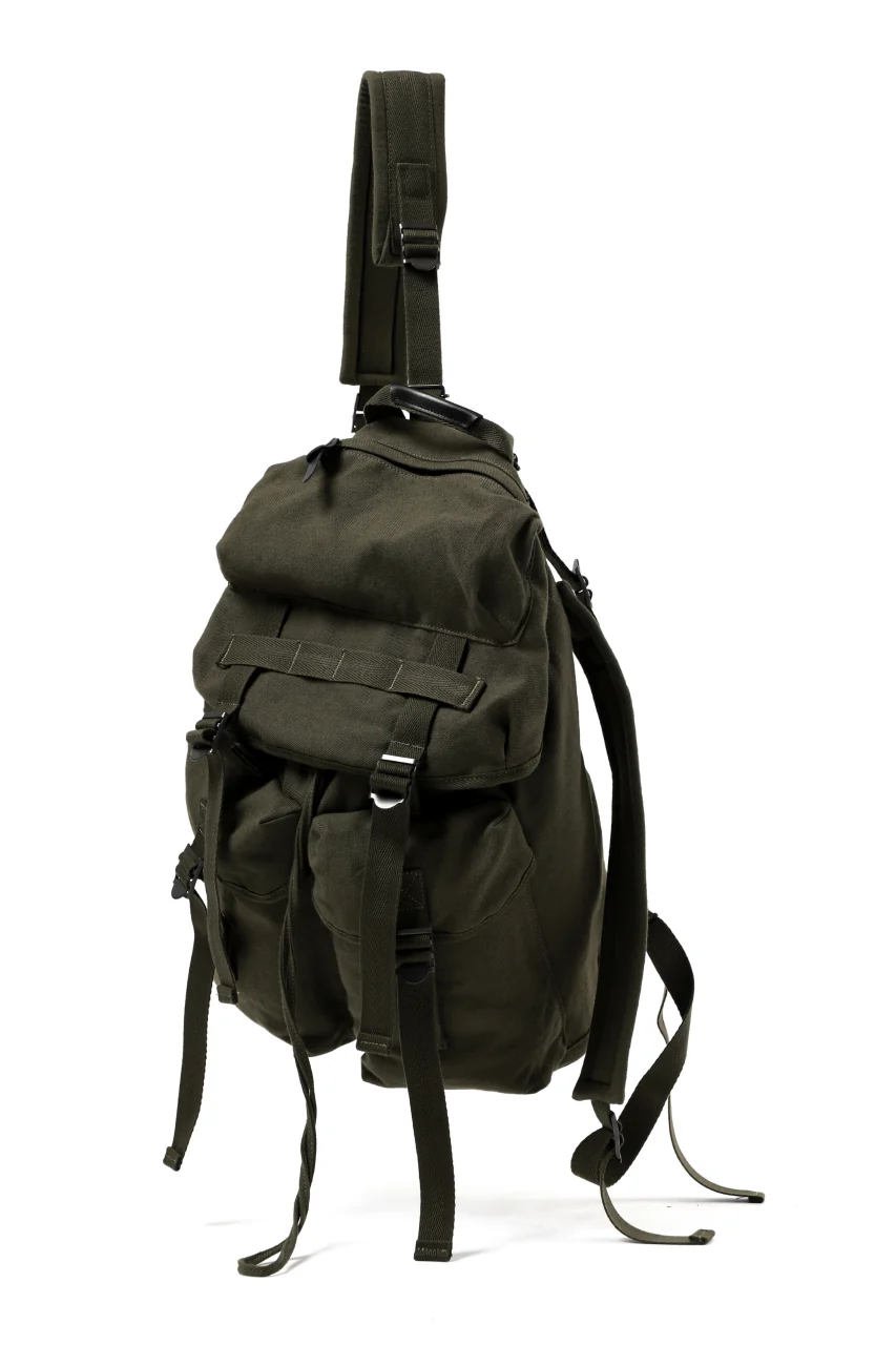 Y's MILITARY RUCK SACK / SURGE WOOL & COTTON (KHAKI) - Image 4