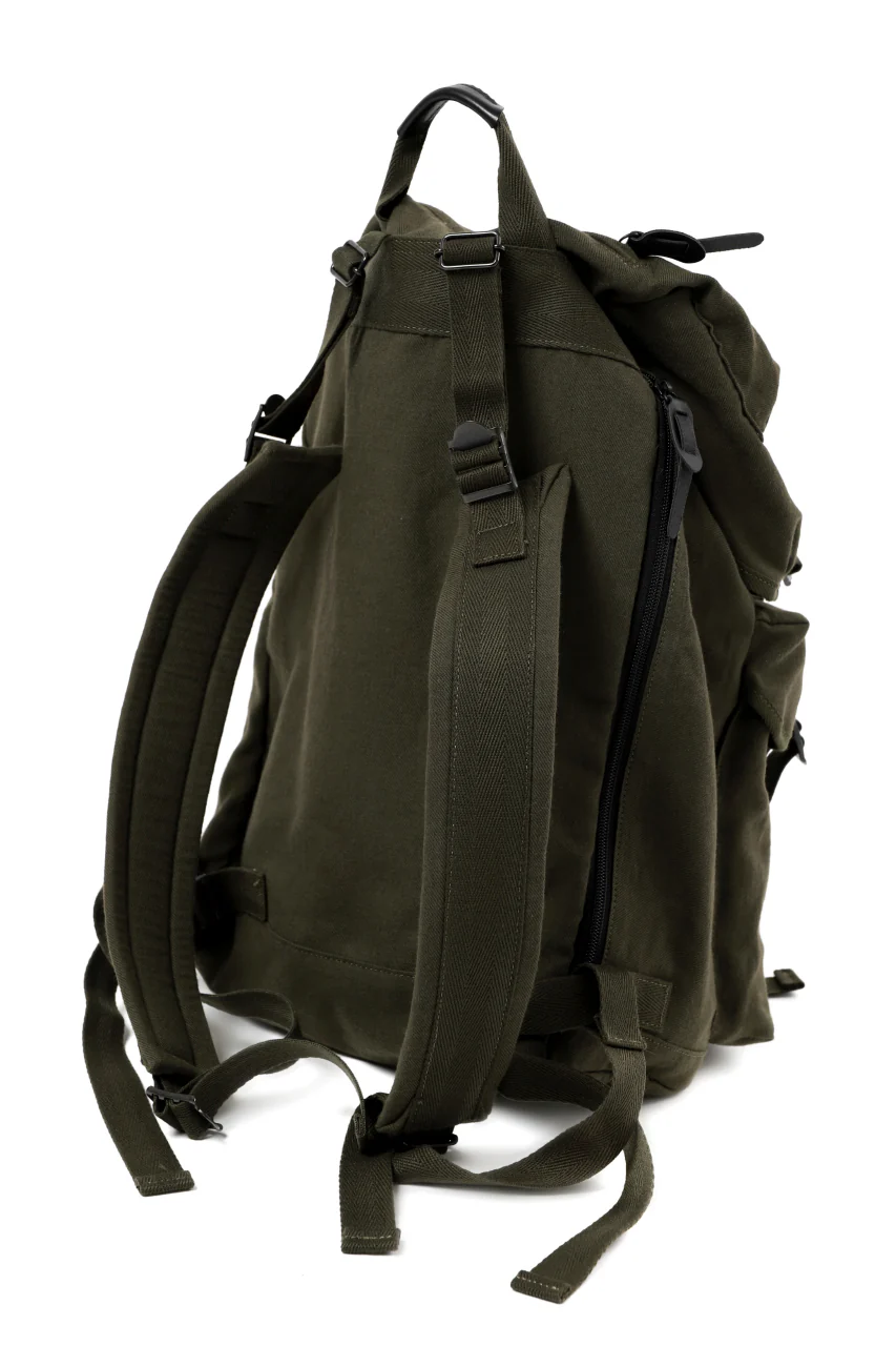 Y's MILITARY RUCK SACK / SURGE WOOL & COTTON (KHAKI) - Image 6