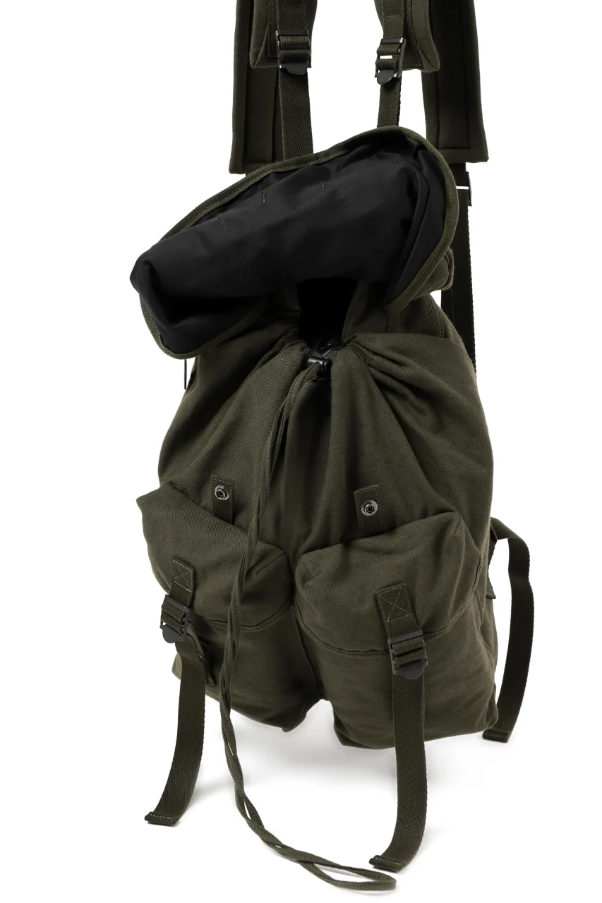 Y's MILITARY RUCK SACK / SURGE WOOL & COTTON (KHAKI) - Image 7