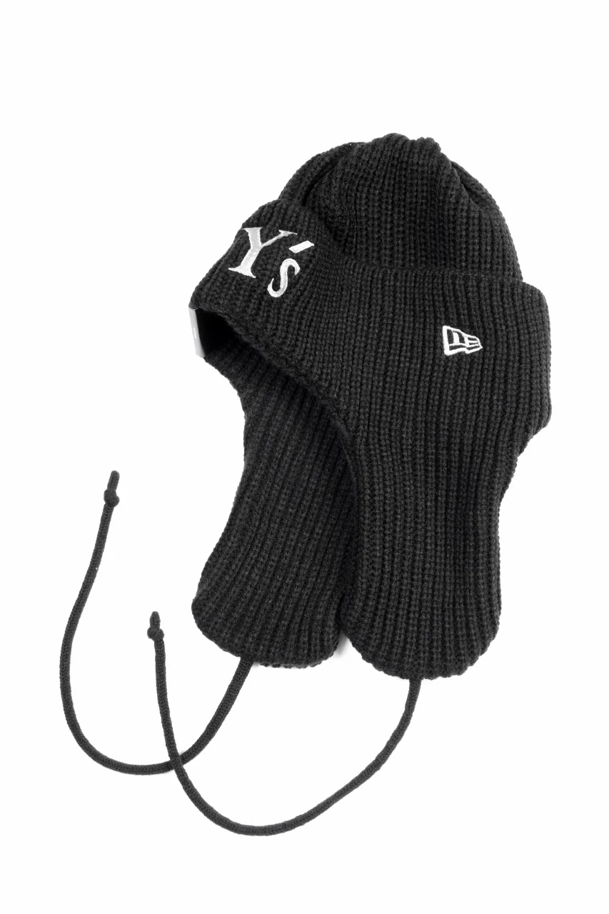 Y's × New Era KNIT TRAPPER (BLACK) - Image 2