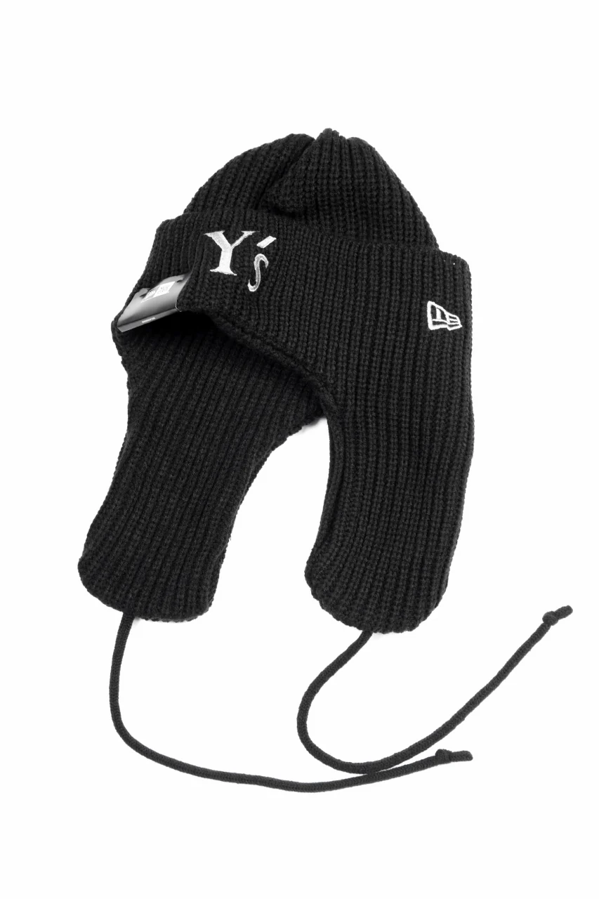 Y's × New Era KNIT TRAPPER (BLACK) - Image 3