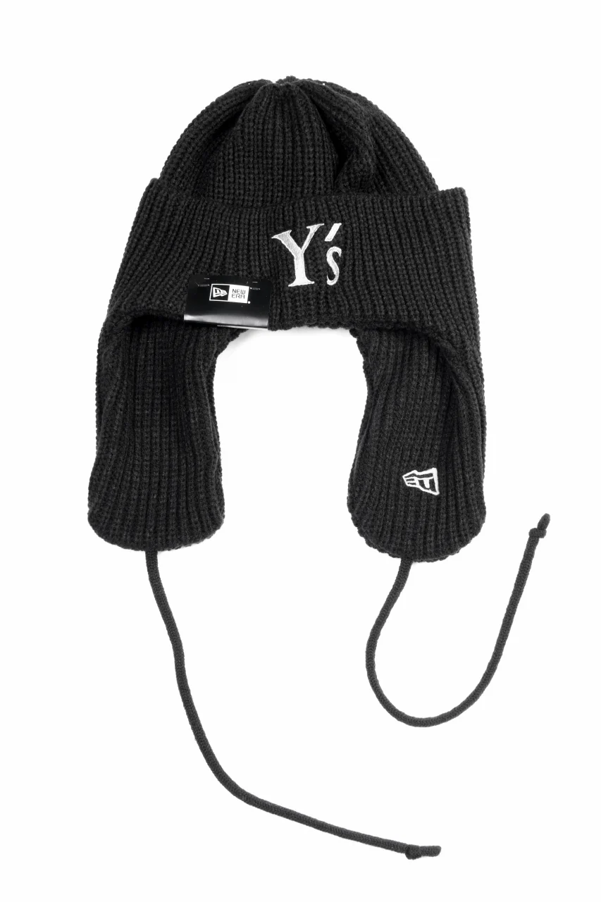 Y's × New Era KNIT TRAPPER (BLACK) - Image 4