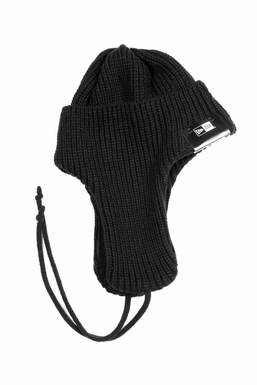 Y's × New Era KNIT TRAPPER (BLACK) - Image 7