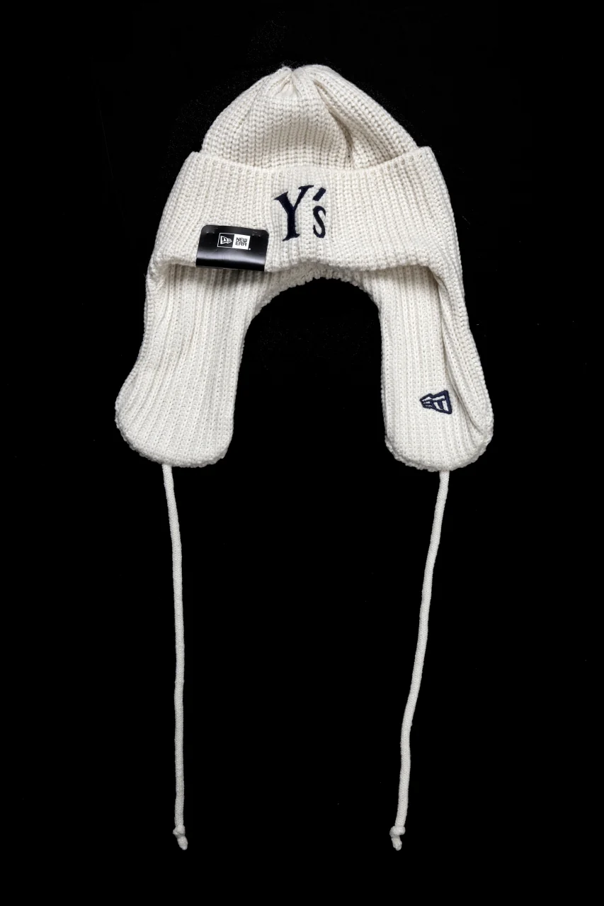 Y's × New Era KNIT TRAPPER (IVORY)