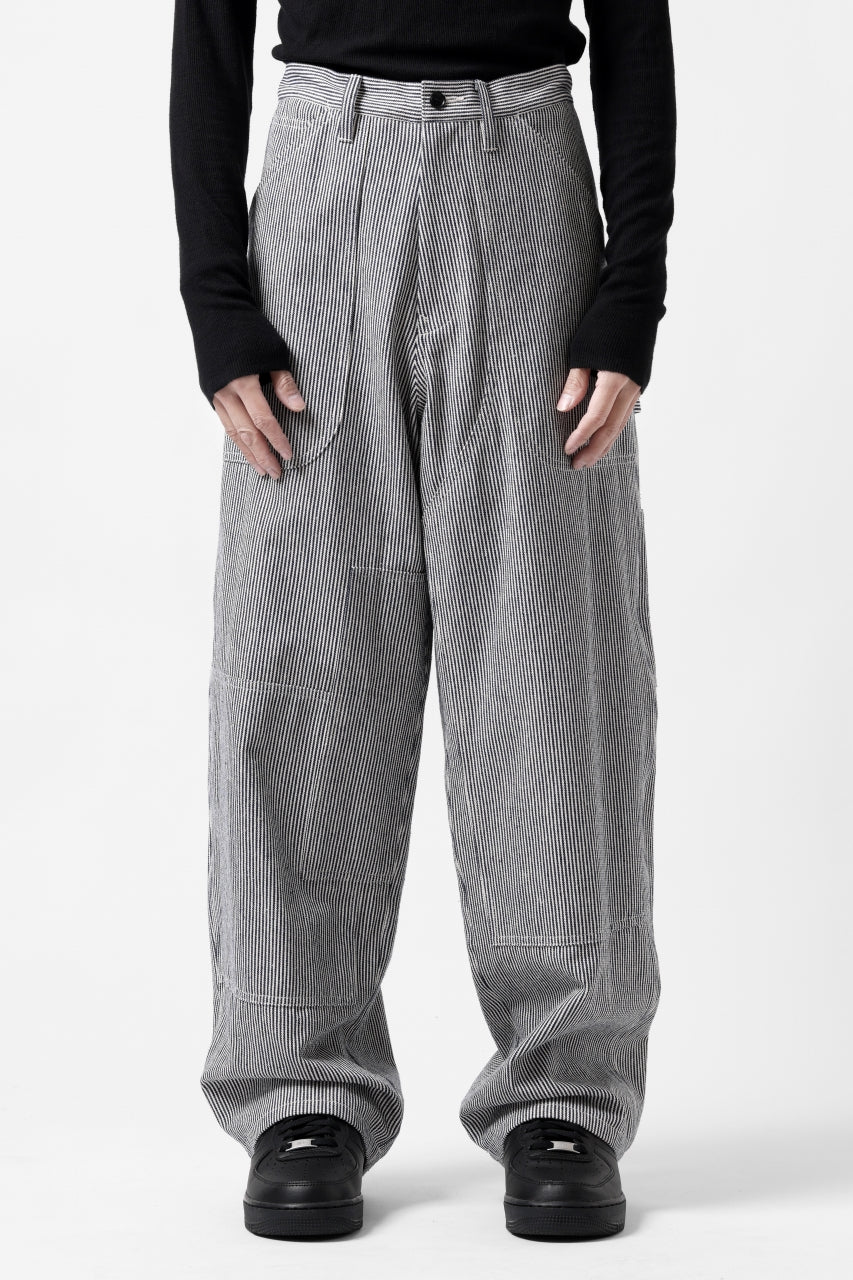 Y's PAINTER WORK PANTS / HICKORY STRIPE DENIM (INDIGO)