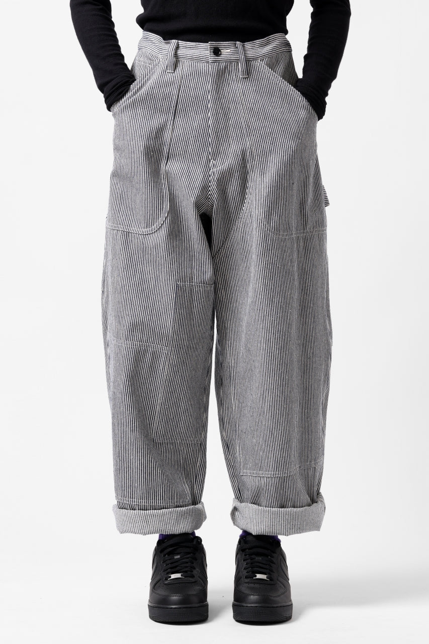 Y's PAINTER WORK PANTS / HICKORY STRIPE DENIM (INDIGO) - Image 17