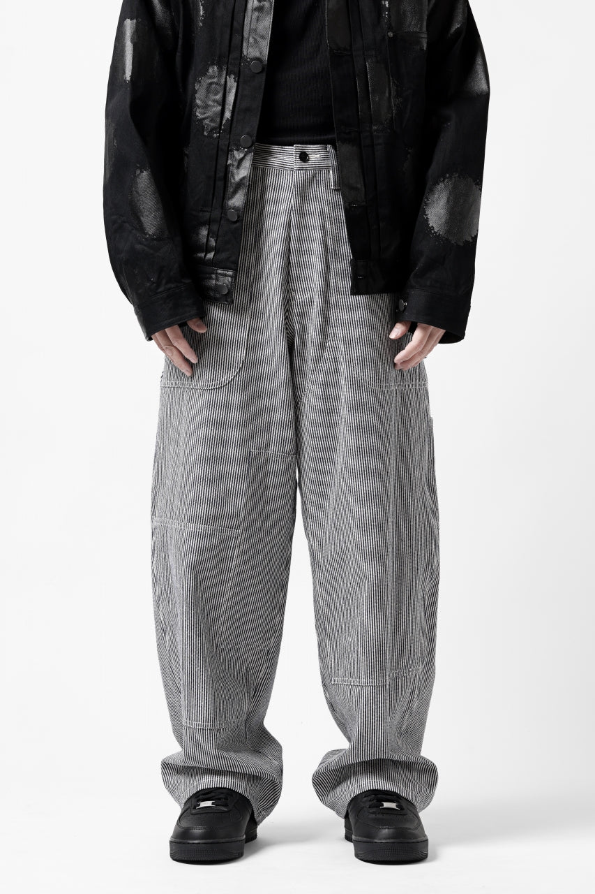 Y's PAINTER WORK PANTS / HICKORY STRIPE DENIM (INDIGO) - Image 2