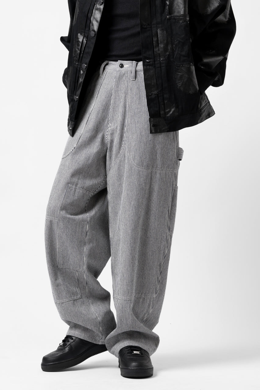 Y's PAINTER WORK PANTS / HICKORY STRIPE DENIM (INDIGO) - Image 3