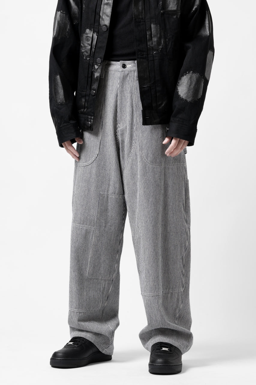 Y's PAINTER WORK PANTS / HICKORY STRIPE DENIM (INDIGO) - Image 4