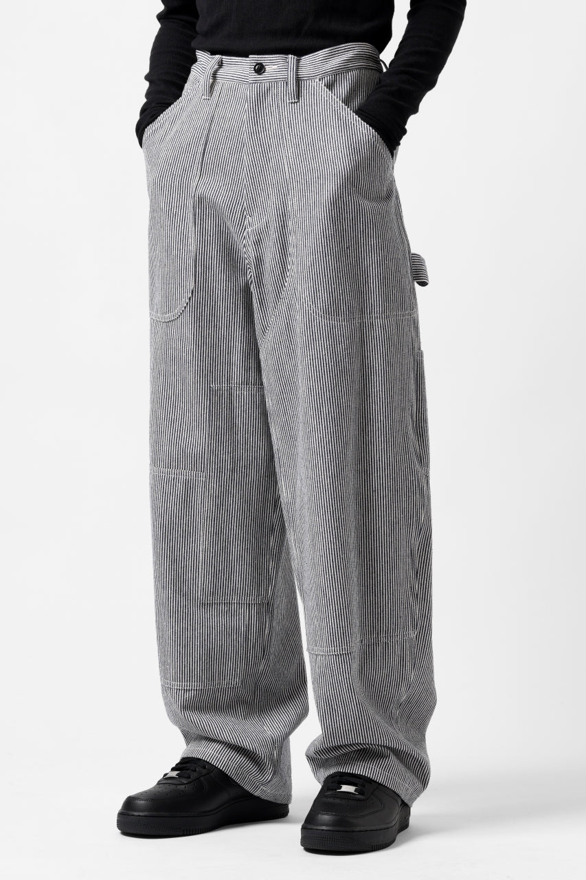 Y's PAINTER WORK PANTS / HICKORY STRIPE DENIM (INDIGO) - Image 6