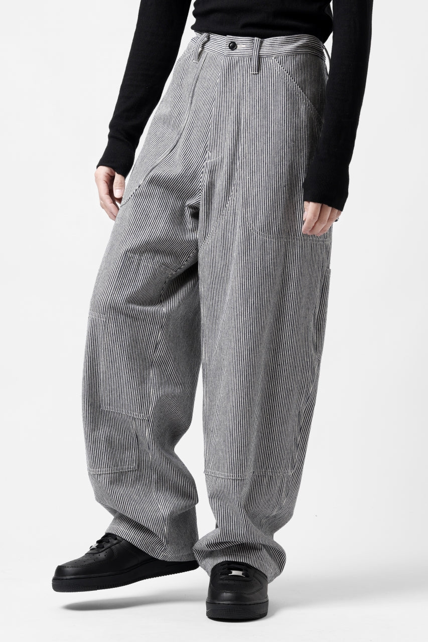 Y's PAINTER WORK PANTS / HICKORY STRIPE DENIM (INDIGO) - Image 8