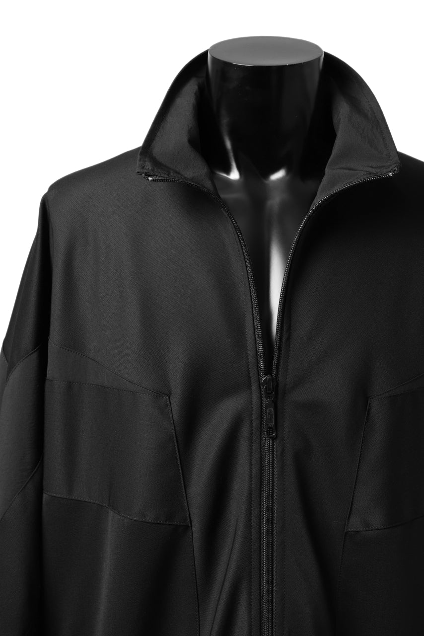 Y's....  PANELED ZIP BLOUSON / SUPER 120's DOESKIN (BLACK) - Image 21