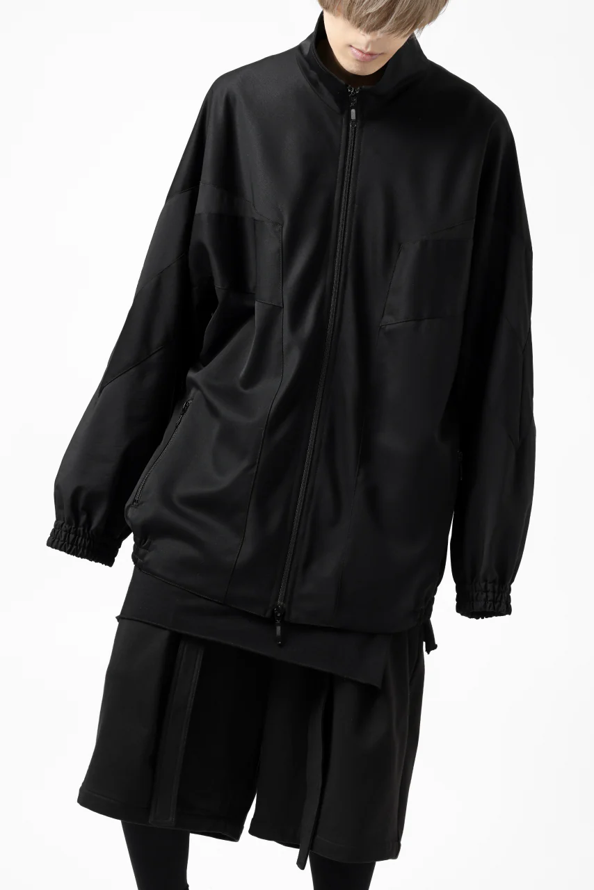 Y's....  PANELED ZIP BLOUSON / SUPER 120's DOESKIN (BLACK) - Image 29