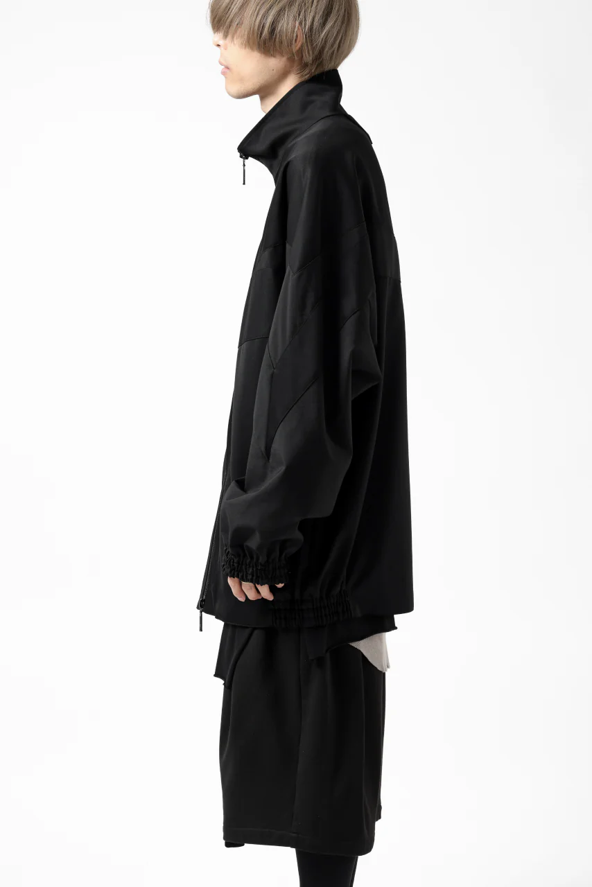 Y's....  PANELED ZIP BLOUSON / SUPER 120's DOESKIN (BLACK) - Image 30