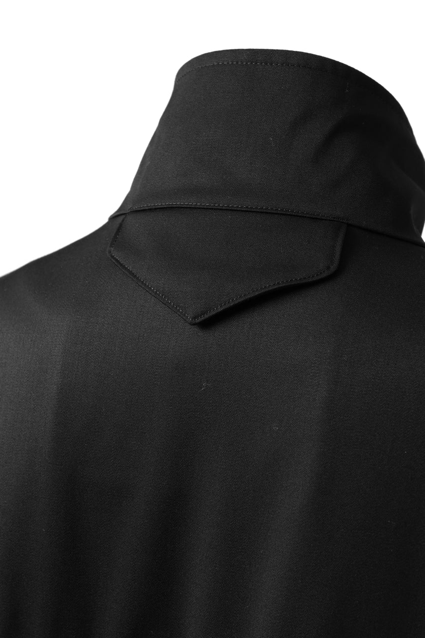 Y's....  PANELED ZIP BLOUSON / SUPER 120's DOESKIN (BLACK) - Image 33