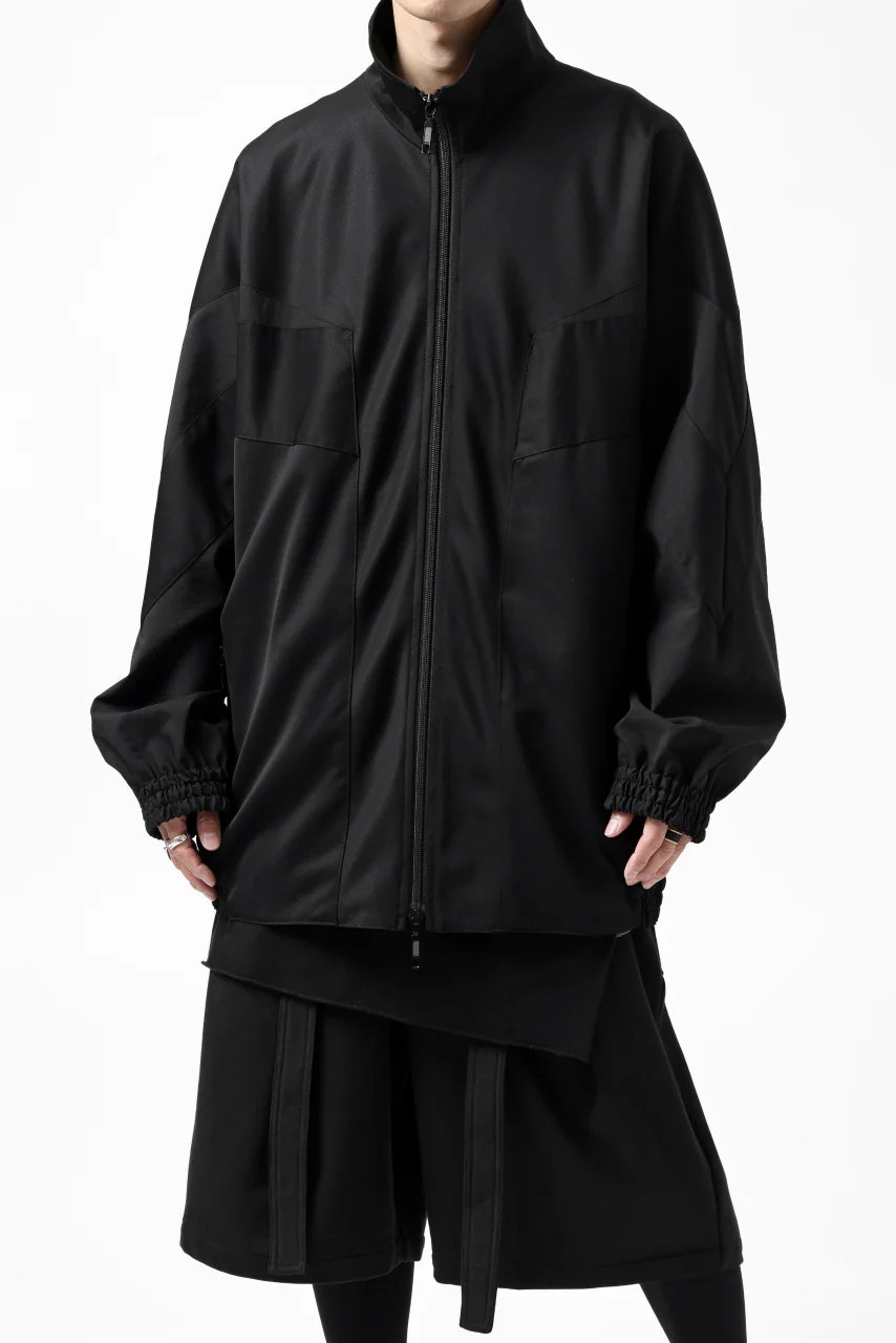Y's....  PANELED ZIP BLOUSON / SUPER 120's DOESKIN (BLACK) - Image 36