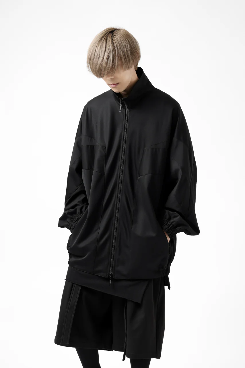 Y's....  PANELED ZIP BLOUSON / SUPER 120's DOESKIN (BLACK) - Image 37