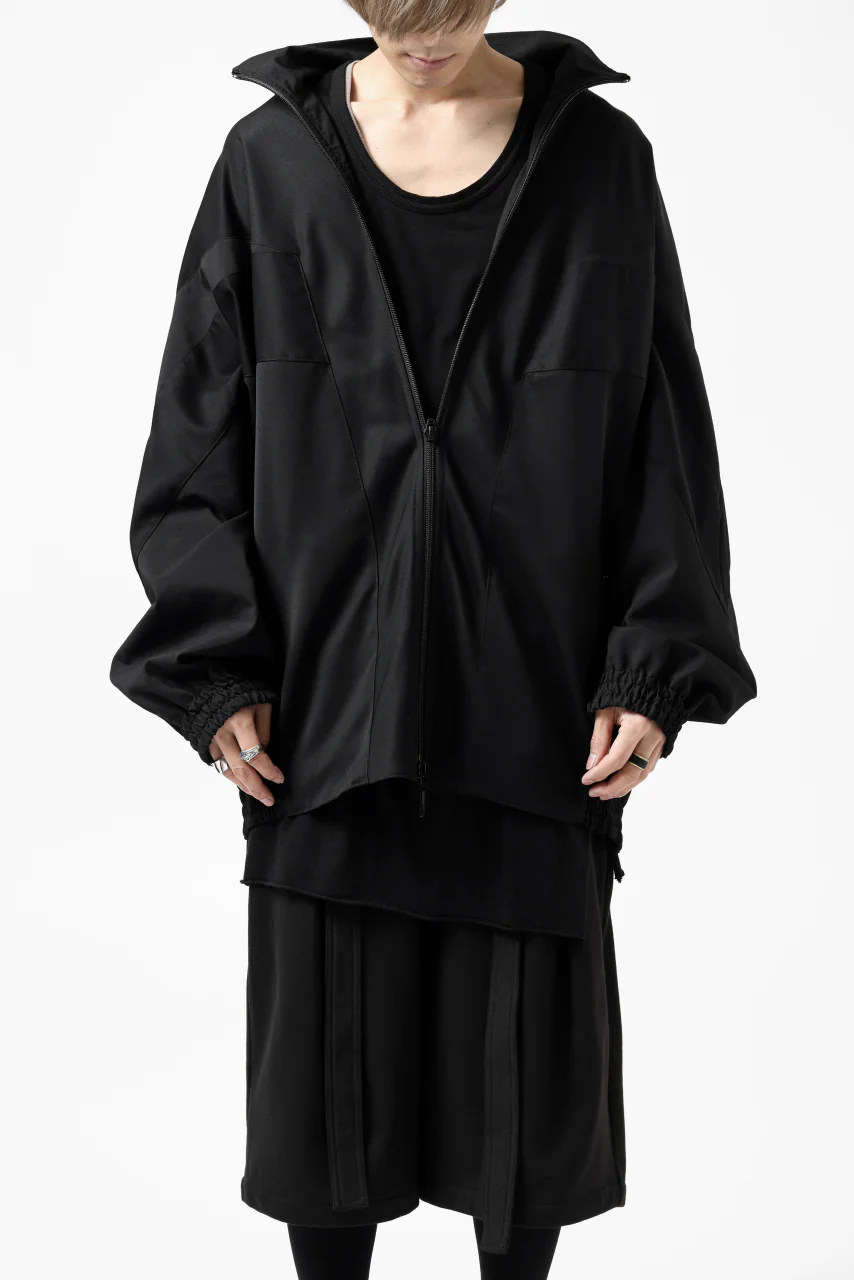 Y's....  PANELED ZIP BLOUSON / SUPER 120's DOESKIN (BLACK) - Image 43