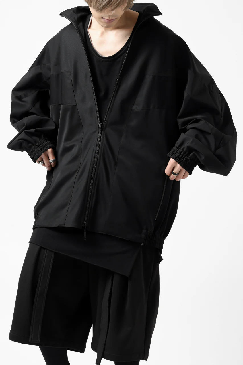 Y's....  PANELED ZIP BLOUSON / SUPER 120's DOESKIN (BLACK) - Image 45