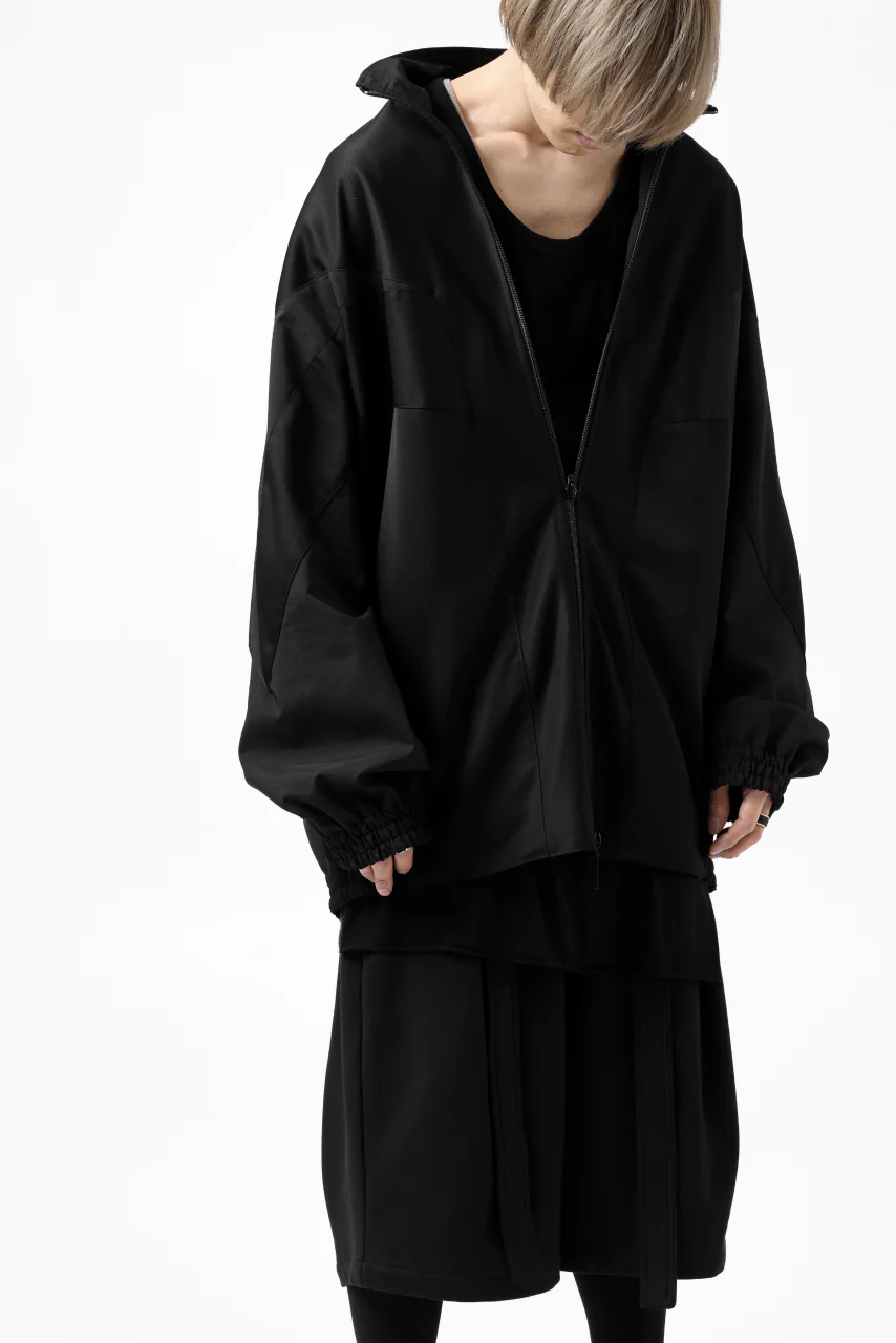 Y's....  PANELED ZIP BLOUSON / SUPER 120's DOESKIN (BLACK) - Image 46