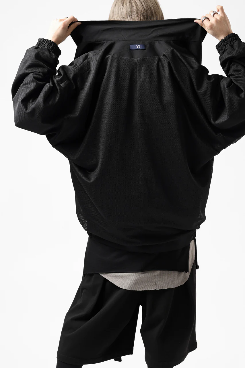 Y's....  PANELED ZIP BLOUSON / SUPER 120's DOESKIN (BLACK) - Image 48