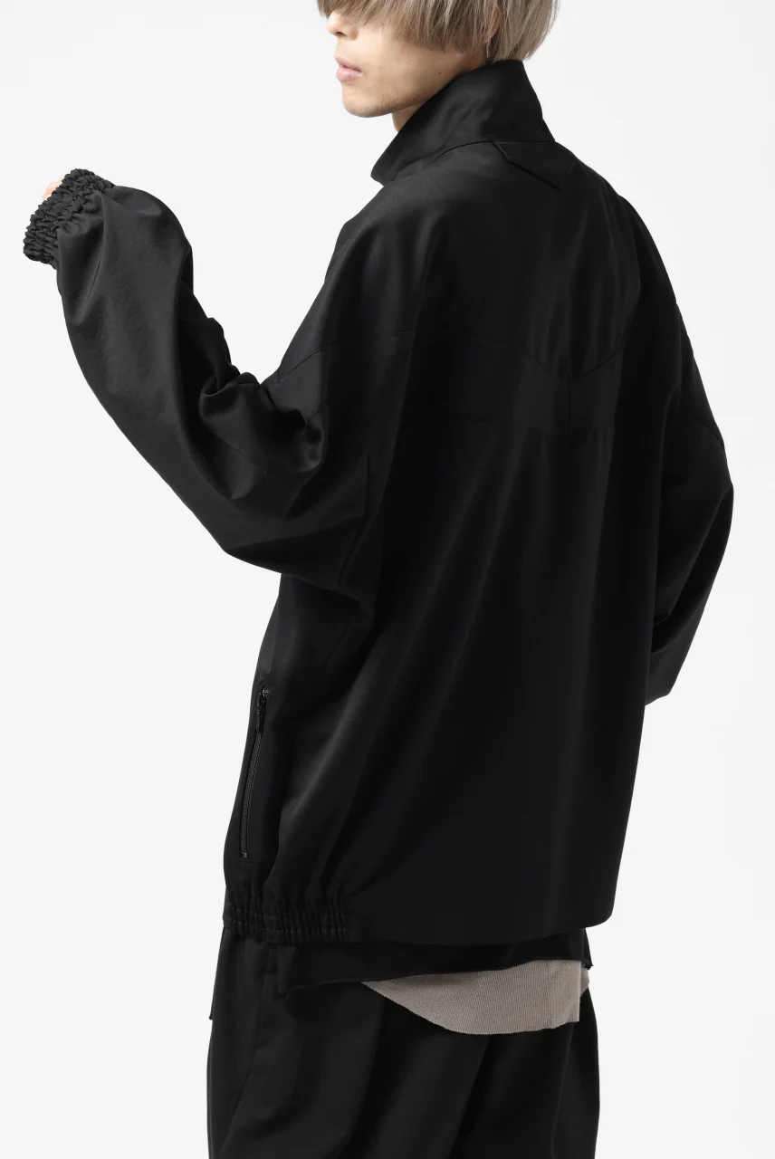 Y's....  PANELED ZIP BLOUSON / SUPER 120's DOESKIN (BLACK) - Image 5
