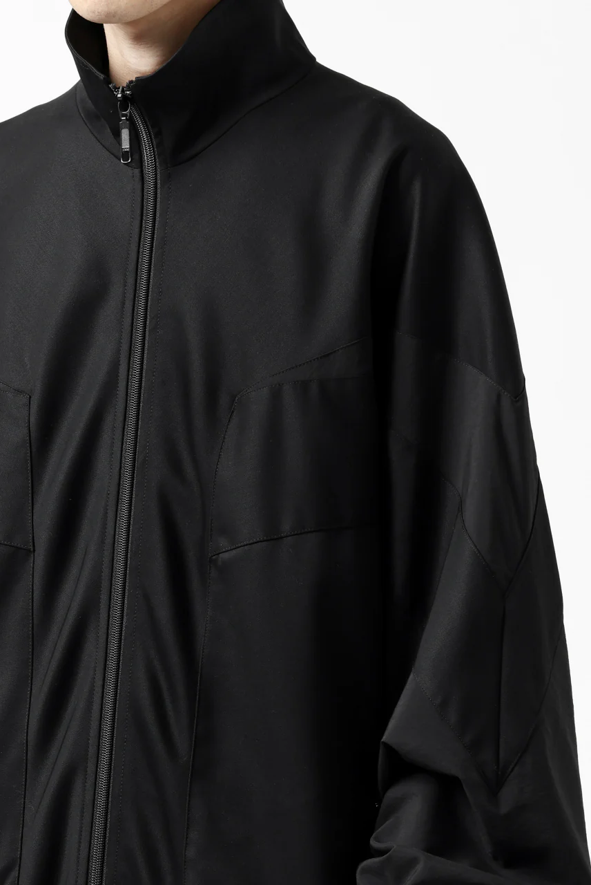 Y's....  PANELED ZIP BLOUSON / SUPER 120's DOESKIN (BLACK) - Image 51