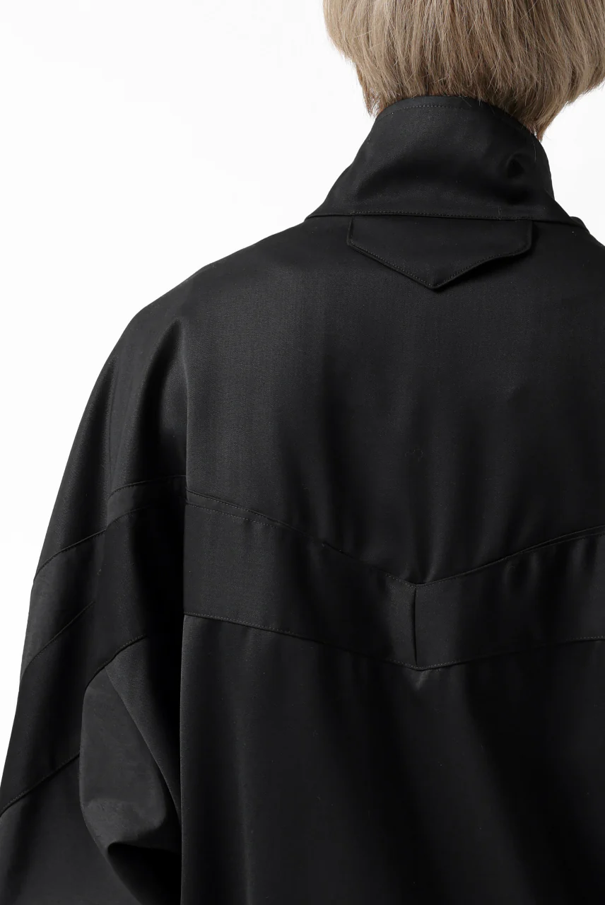 Y's....  PANELED ZIP BLOUSON / SUPER 120's DOESKIN (BLACK) - Image 55