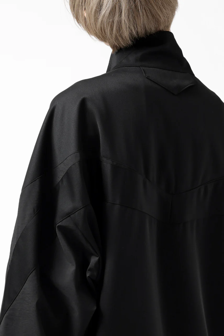 Y's....  PANELED ZIP BLOUSON / SUPER 120's DOESKIN (BLACK) - Image 56