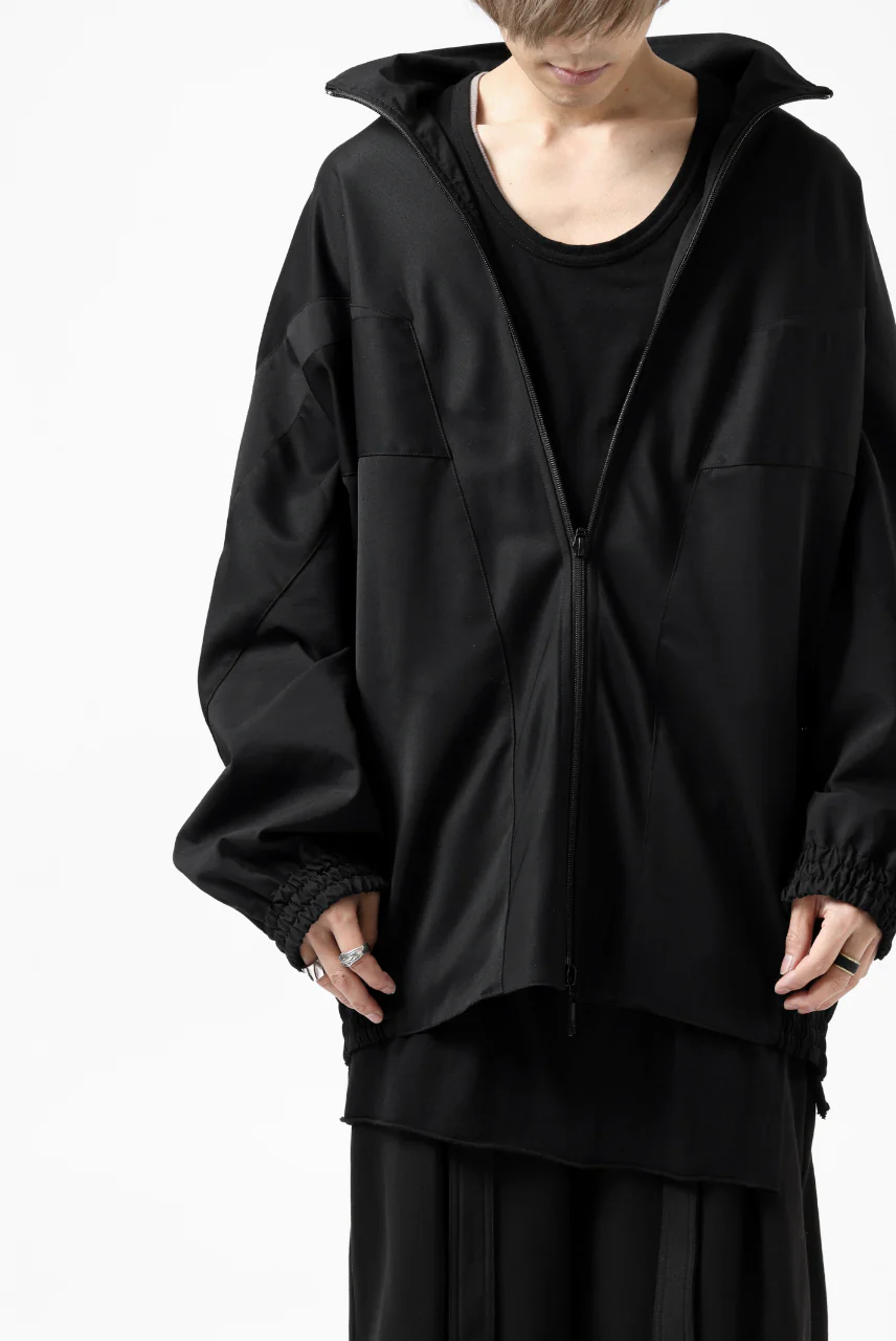 Y's....  PANELED ZIP BLOUSON / SUPER 120's DOESKIN (BLACK) - Image 57