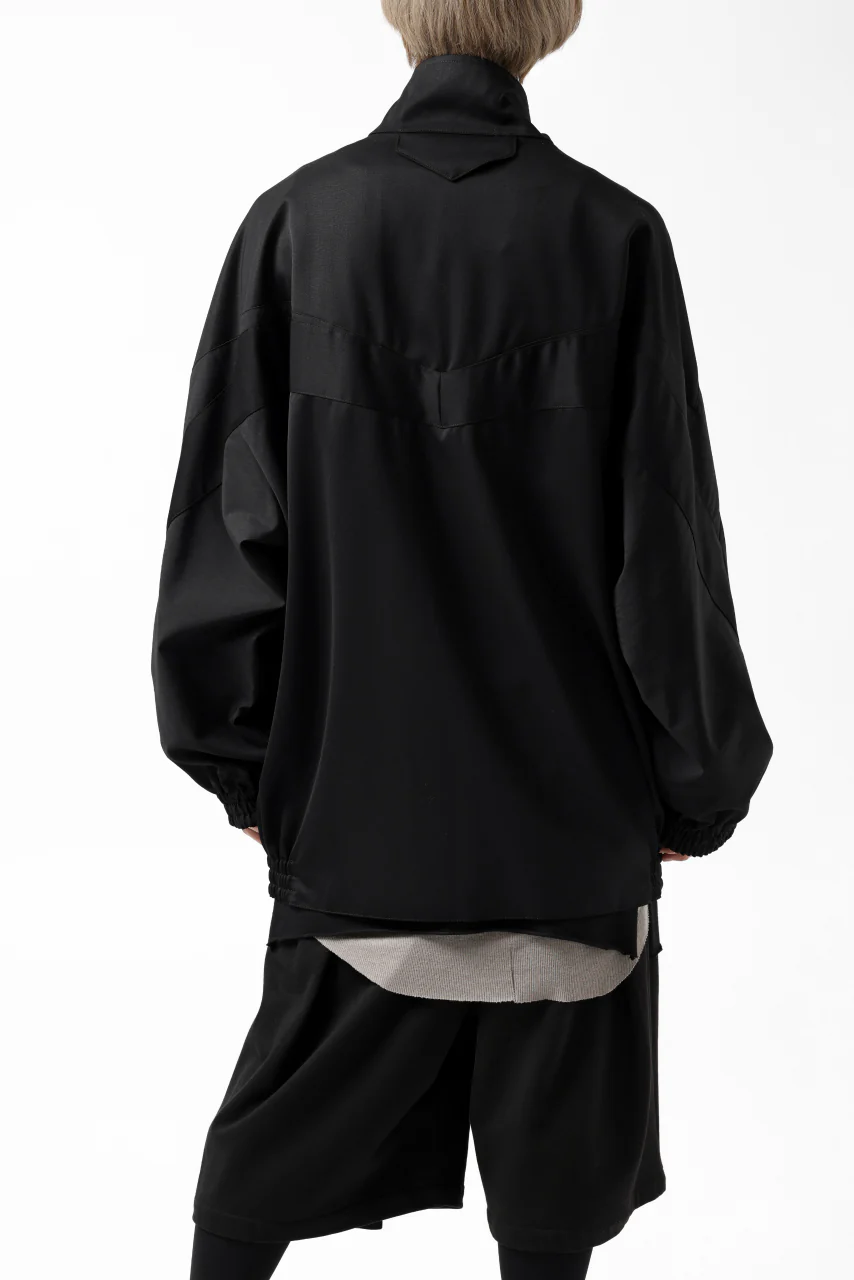 Y's....  PANELED ZIP BLOUSON / SUPER 120's DOESKIN (BLACK) - Image 6