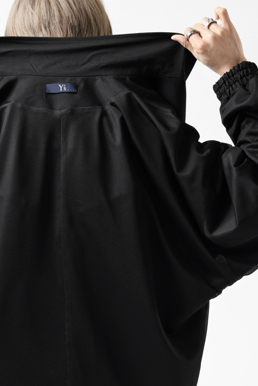 Y's....  PANELED ZIP BLOUSON / SUPER 120's DOESKIN (BLACK) - Image 61