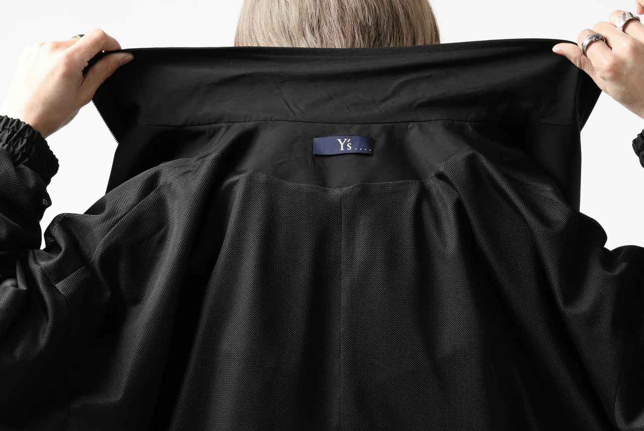 Y's....  PANELED ZIP BLOUSON / SUPER 120's DOESKIN (BLACK) - Image 64