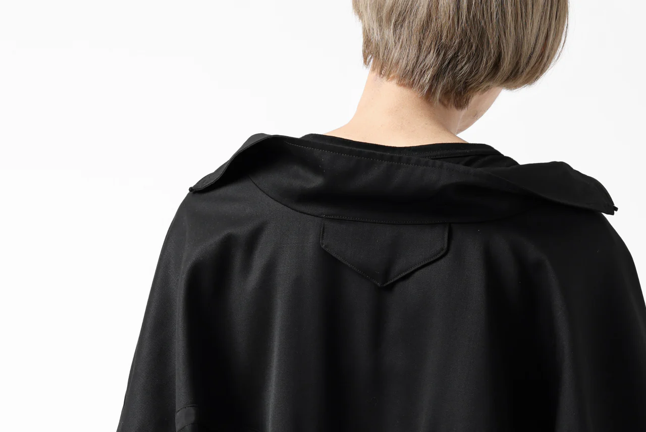 Y's....  PANELED ZIP BLOUSON / SUPER 120's DOESKIN (BLACK) - Image 68