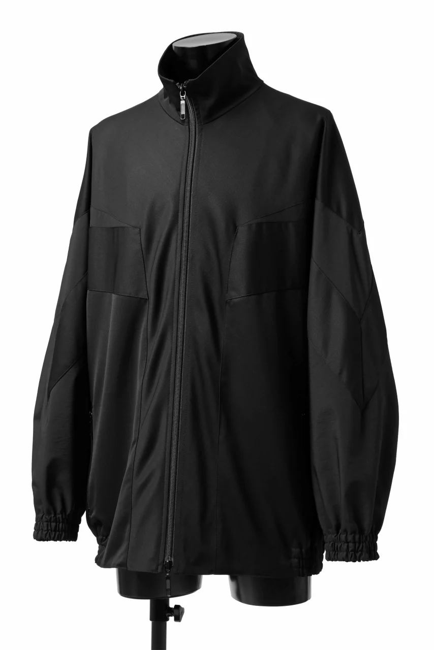 Y's....  PANELED ZIP BLOUSON / SUPER 120's DOESKIN (BLACK) - Image 9