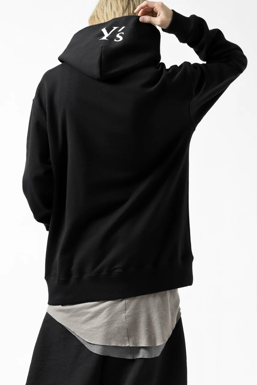 Y's REGULAR FIT LOGO SWEATER HOODIE (BLACK) - Image 4