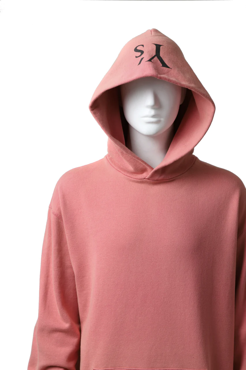 Y's REGULAR FIT LOGO SWEATER HOODIE - used finish (PINK) - Image 11