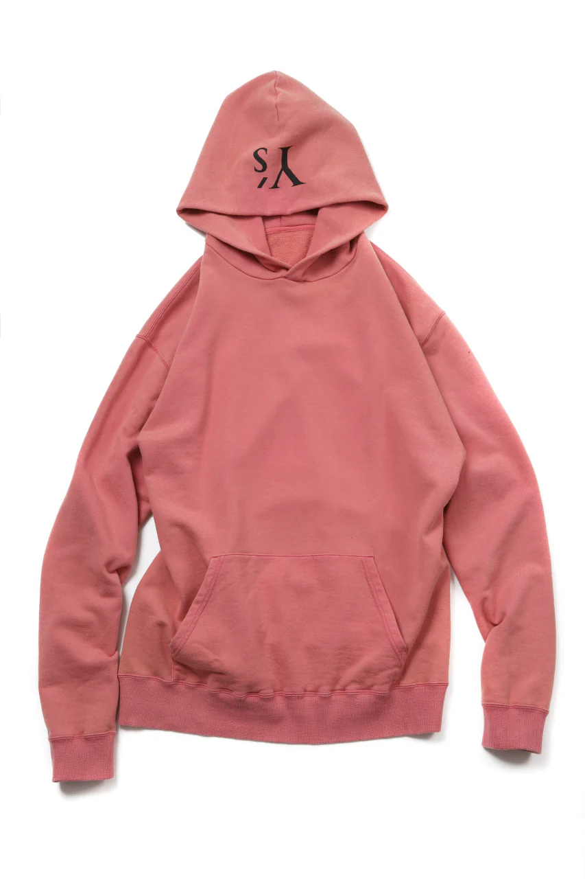 Y's REGULAR FIT LOGO SWEATER HOODIE - used finish (PINK) - Image 2