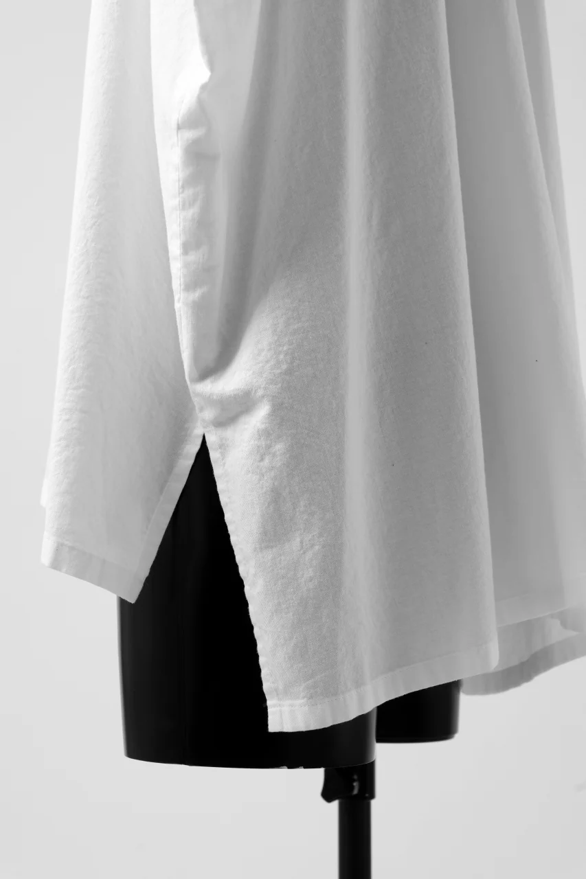 Y's ROLLED UP SLEEVE SHIRT BLOUSE / THIN TWILL (WHITE) - Image 14