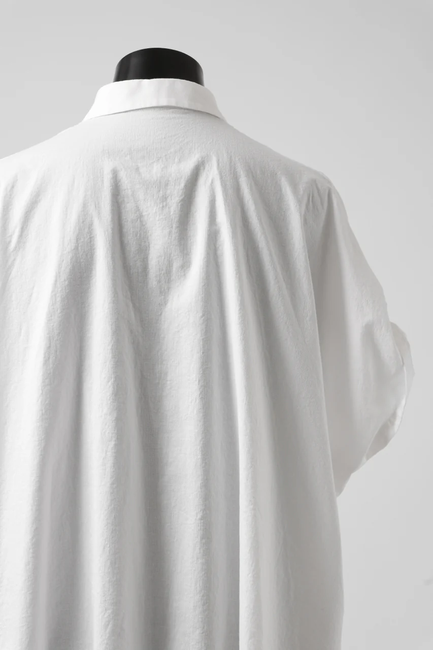 Y's ROLLED UP SLEEVE SHIRT BLOUSE / THIN TWILL (WHITE) - Image 15