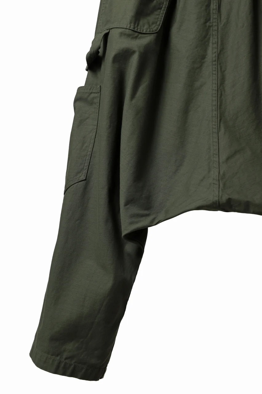 Y's SARROUEL PANTS PAINTER-DETAIL / BACK SATIN VULCANIZATION COTTON (KHAKI) - Image 15