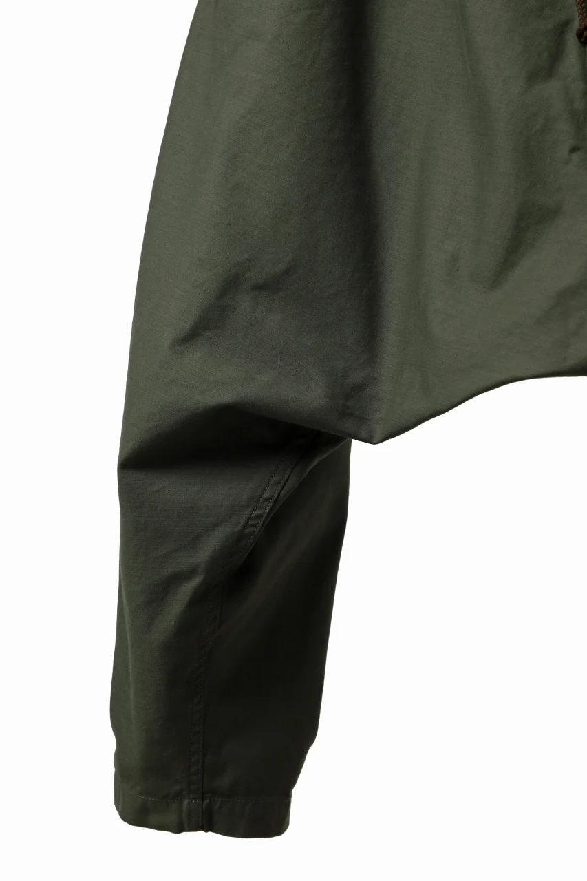 Y's SARROUEL PANTS PAINTER-DETAIL / BACK SATIN VULCANIZATION COTTON (KHAKI) - Image 9