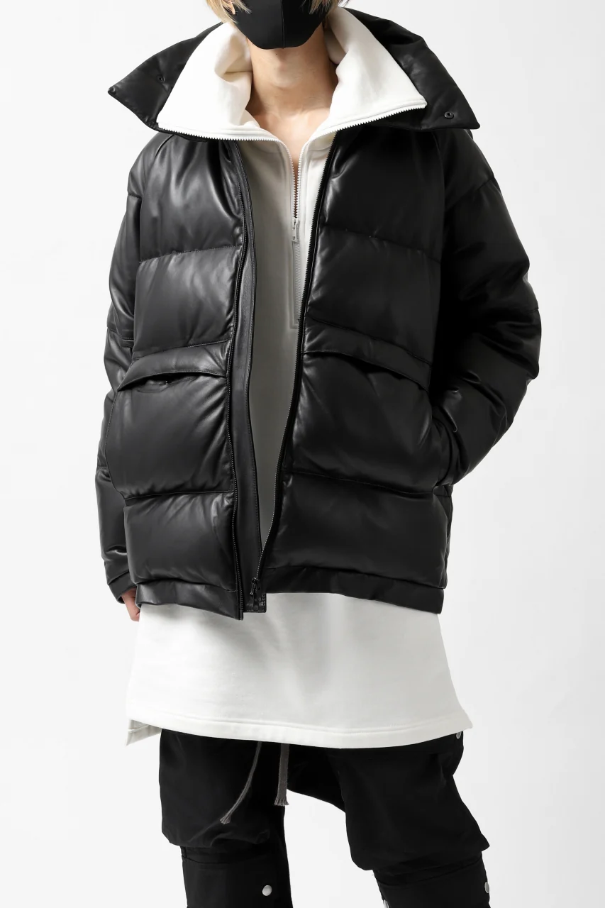 Y's.... SHEEP LEATHER DOWN JACKET (BLACK) - Image 2