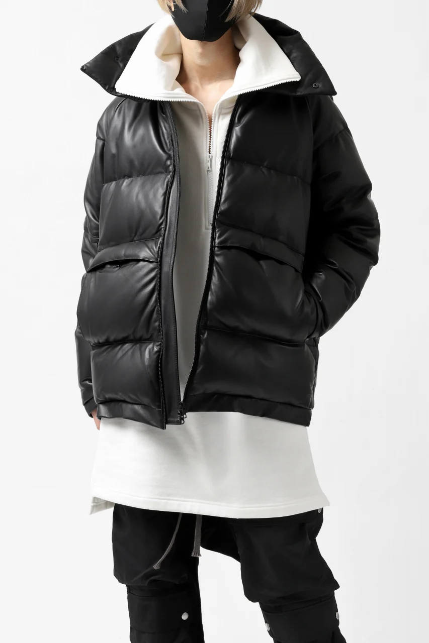 Y's.... SHEEP LEATHER DOWN JACKET (BLACK) - Image 3