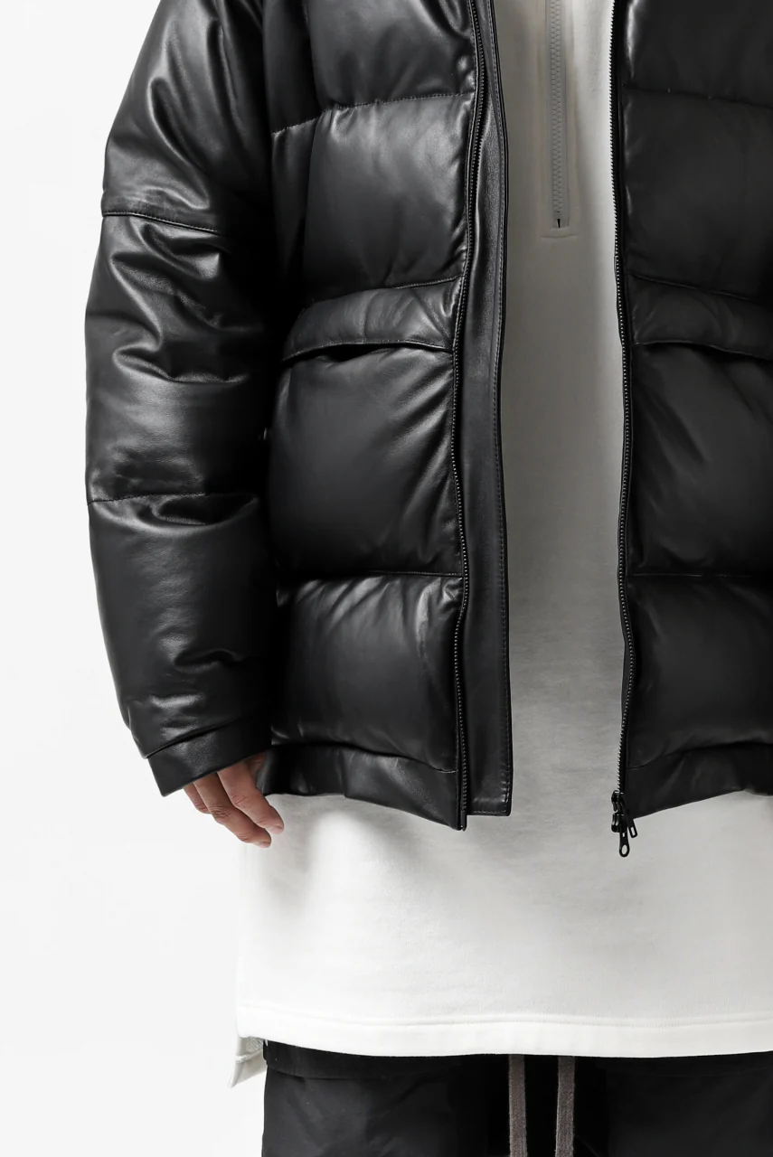Y's.... SHEEP LEATHER DOWN JACKET (BLACK) - Image 57