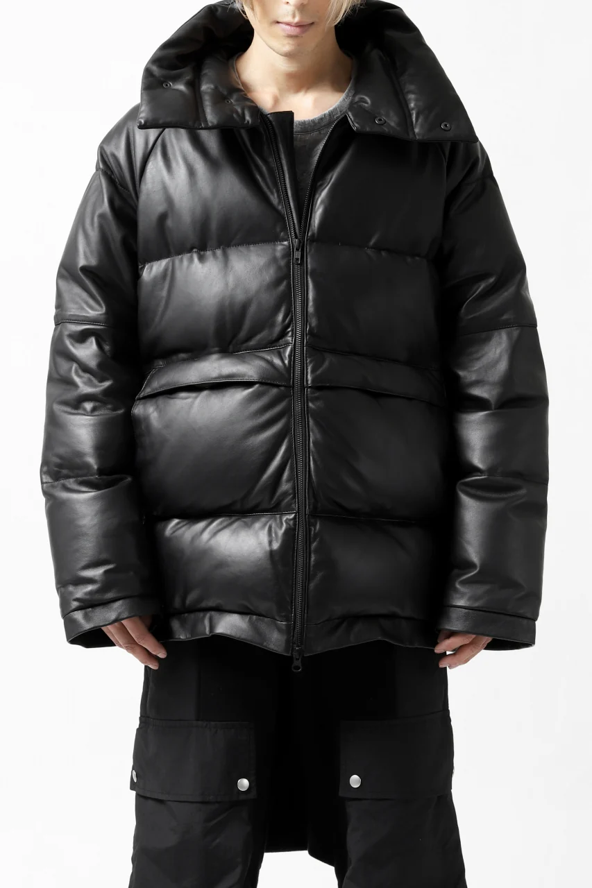 Y's.... SHEEP LEATHER DOWN JACKET (BLACK) - Image 9