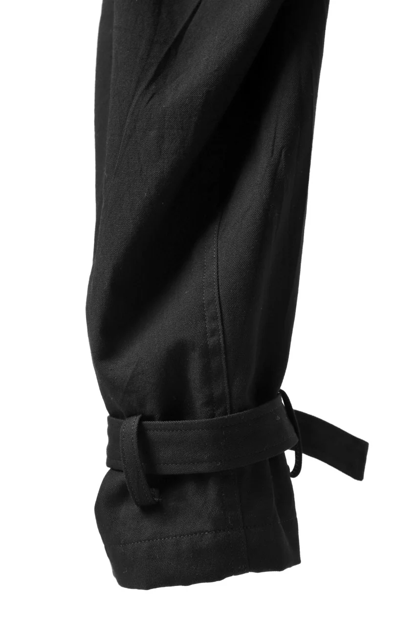 Y's SIDE FLAP POCKET PANTS / MIXED TWILL (BLACK) - Image 10
