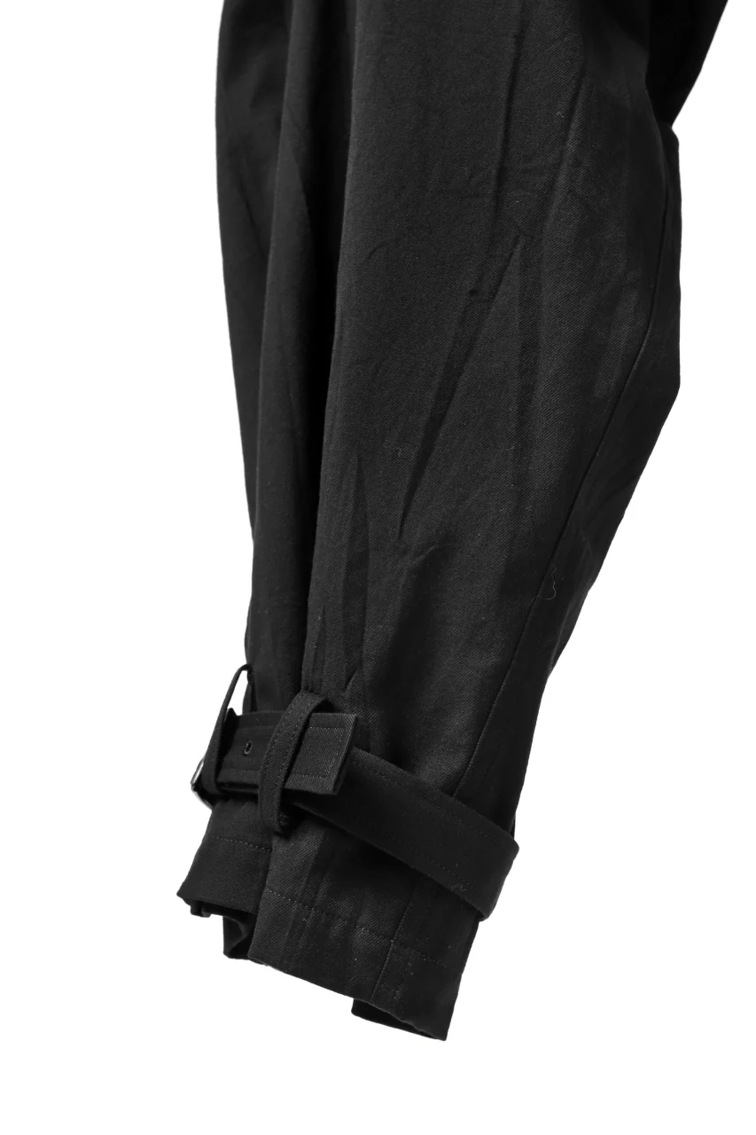 Y's SIDE FLAP POCKET PANTS / MIXED TWILL (BLACK) - Image 12
