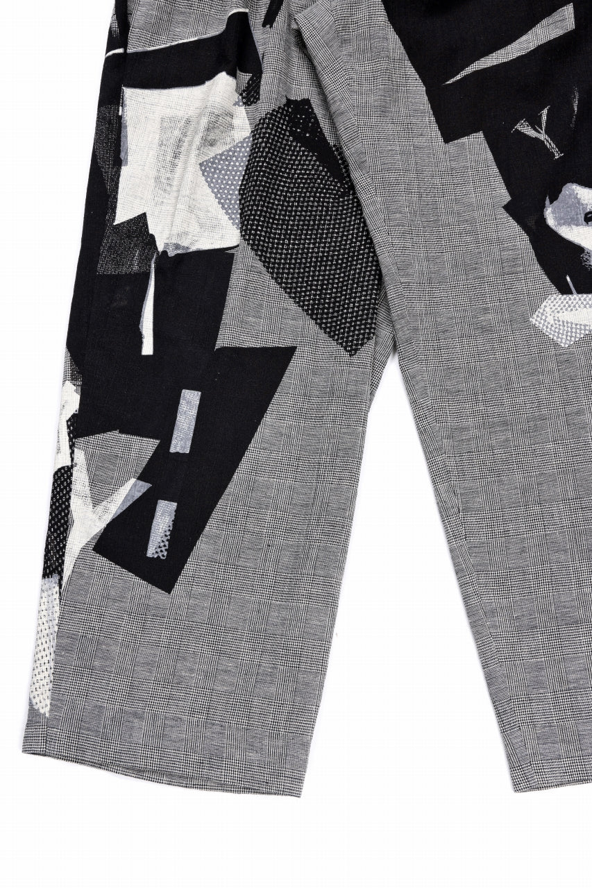 Y's SUSPENDER PANTS / COLLAGE HOUNDTOOTH (GREY) - Image 8