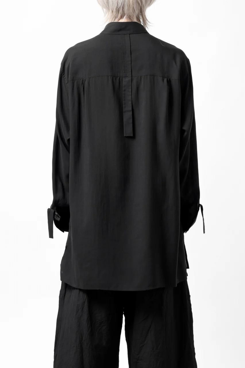 Y's TAPE FLAP POCKET SHIRT / CELLULOSE LOAN (BLACK) - Image 12